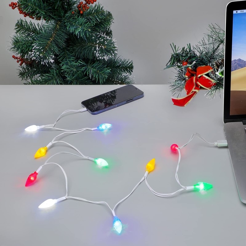 LED Christmas Light iPhone Charger Cord USB C C Charging Cable Gift for iPhon... gallery