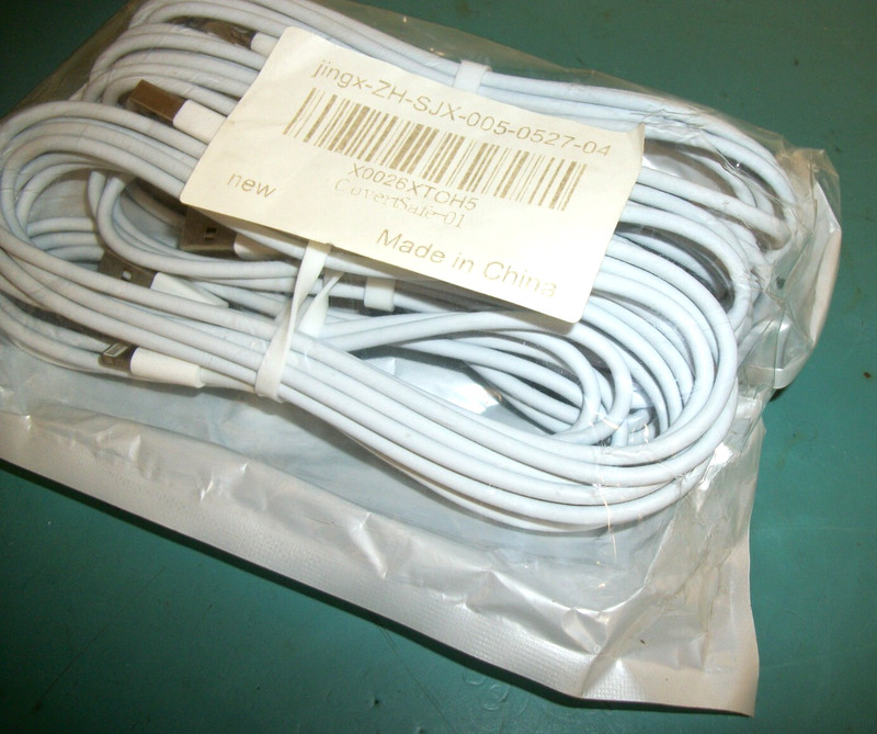 5-Pack JINGX-ZX-SJX-005-0527-04 CovertSafe-01 Iphone USB Cables White gallery