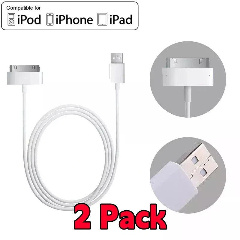USB Charger Data Cable for Apple iPhone iPod Nano 1st 2nd Gen 2G 3G 3GS 4 4G 4S gallery