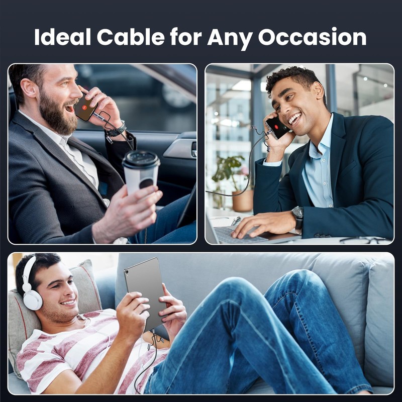 240W Multi Charging Cable, 4ft 6-in-1 USB Cable Fast Charging Cords with USB-... gallery