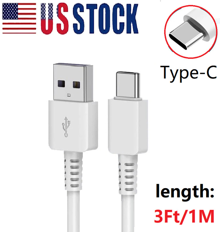 3ft USB C Type C Fast Data Charging Cable For Samsung LG Phones Tablets Android