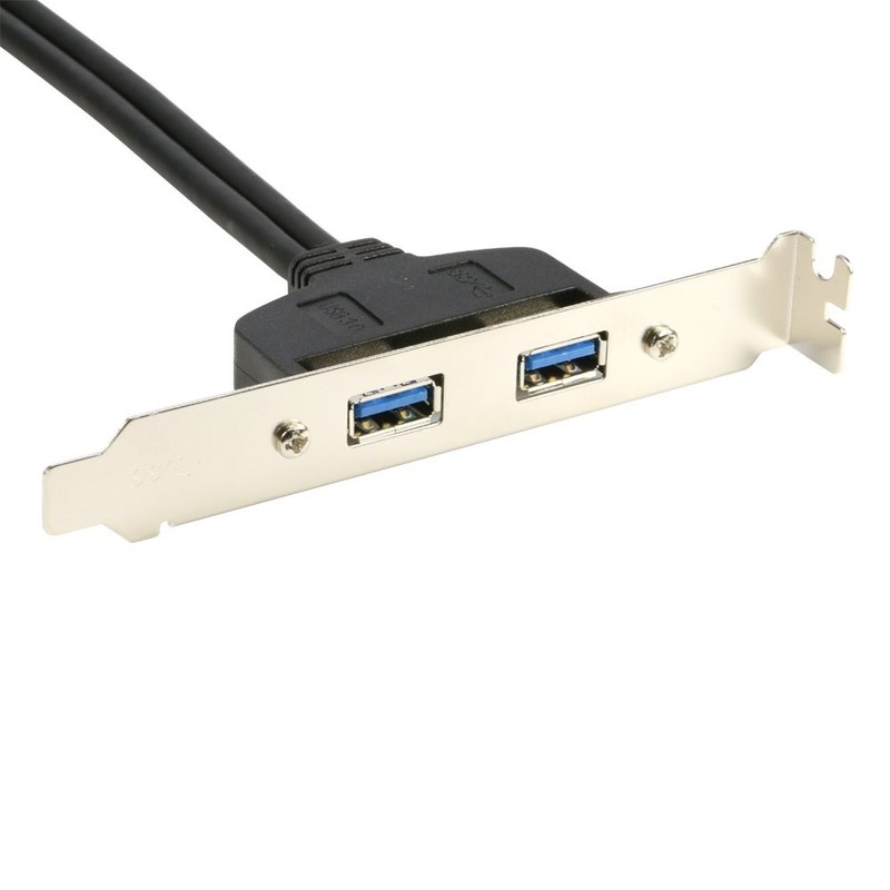 2 Ports USB 3.0 Female Back Panel to MB 20pin Header Connector Cable Adapter ... gallery