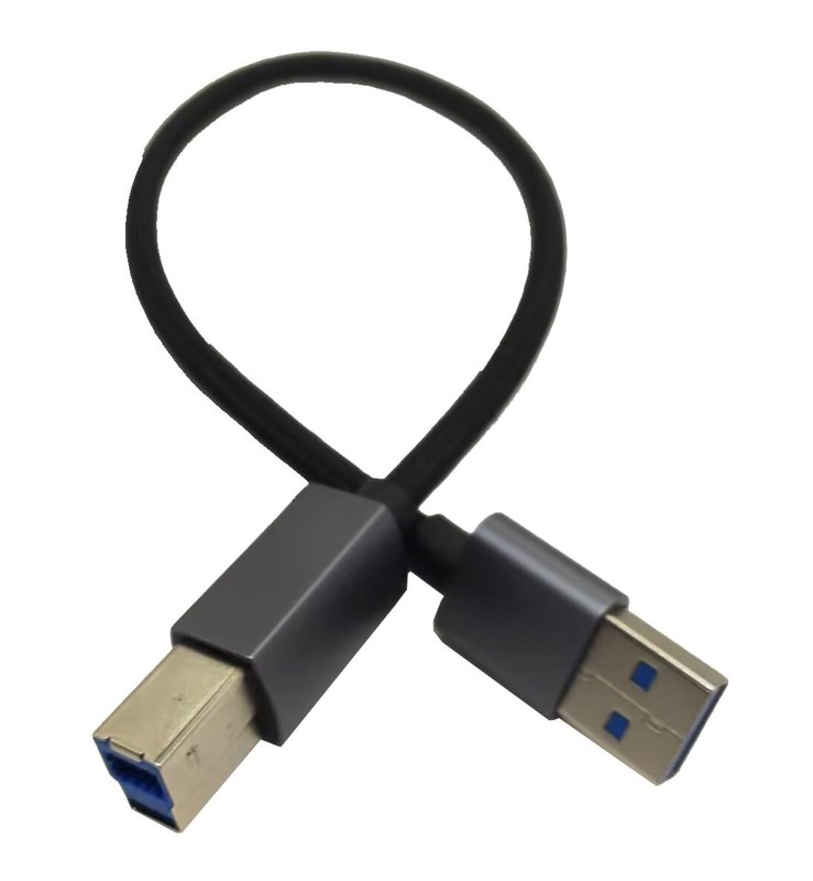 USB A to USB B 3.0 Cable 1ft Nylon Braided for Printer Scanner Hard Drive gallery