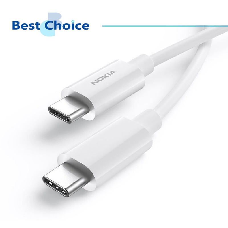 Original Nokia Official 5A Type-C to Type-C Cable (E8101C) - White gallery