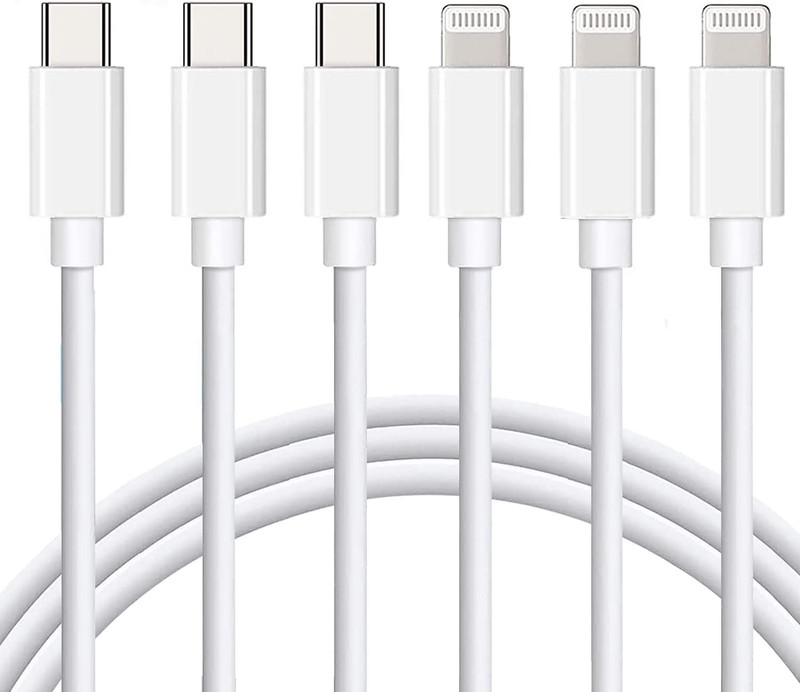 USB C to Lightning Cable [Mfi Certified] 3Pack 6FT Iphone Charger
