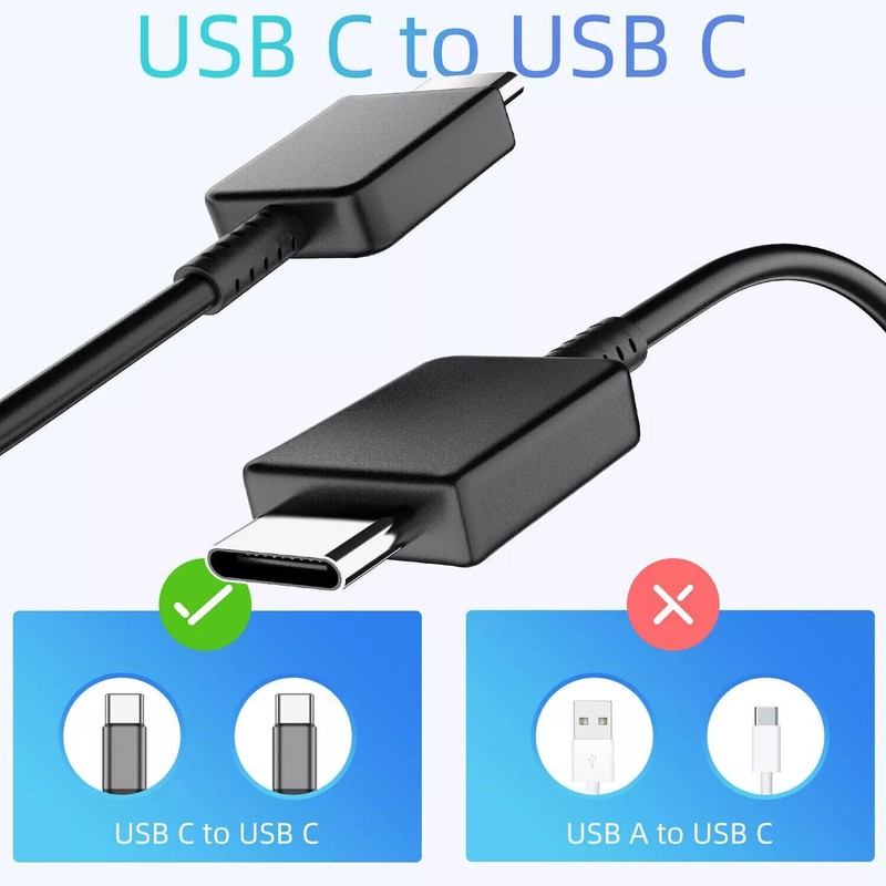 US Stock 4ft USB Type C Cable Fast Charging Cord For Samsung S21 S10 S9 Black gallery