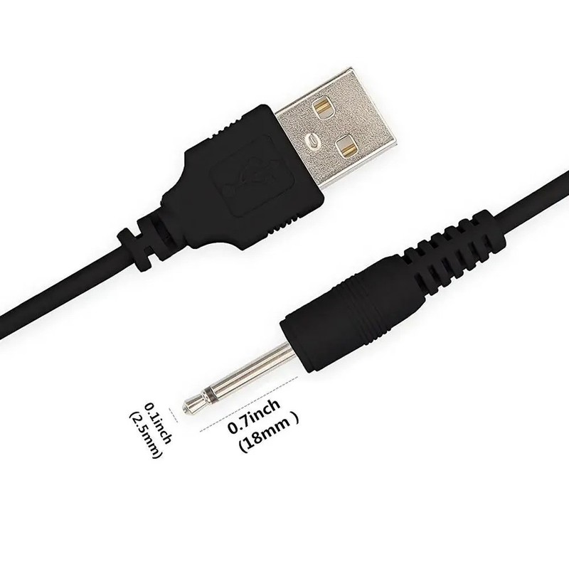 USB DC 2.5mm Charger Cable Cord for Rechargeable Massager & Vibrator USB gallery