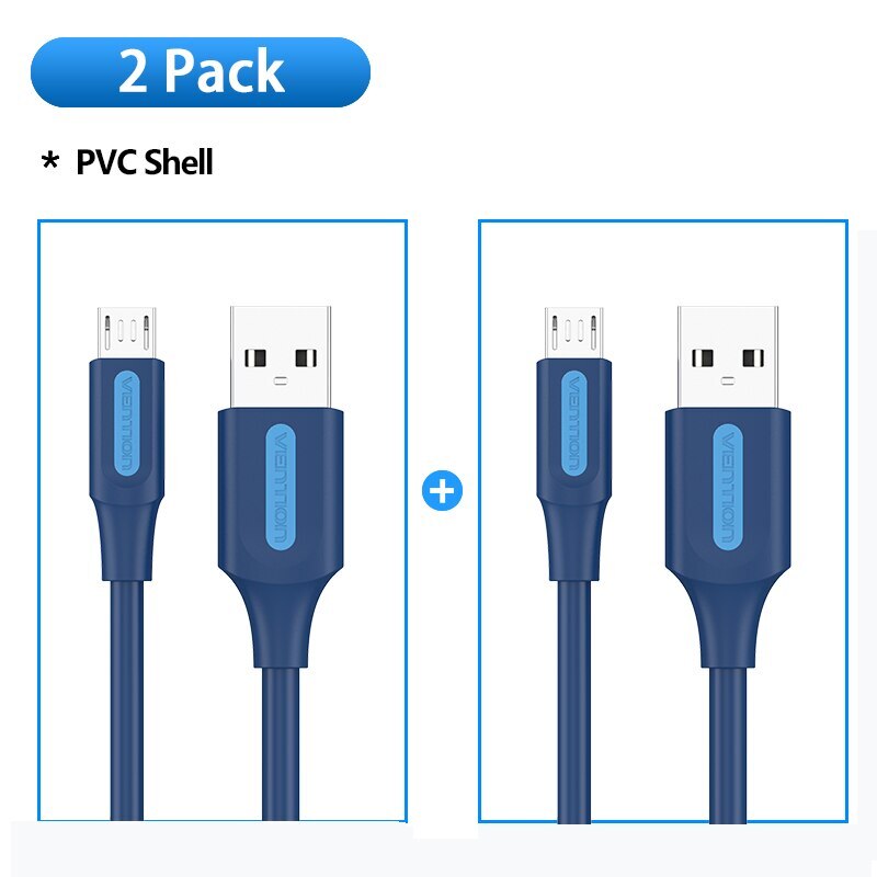 2 Pack Micro USB Cable 3A Nylon Fast Charging USB Cable for Xiaomi Samsung HTC gallery