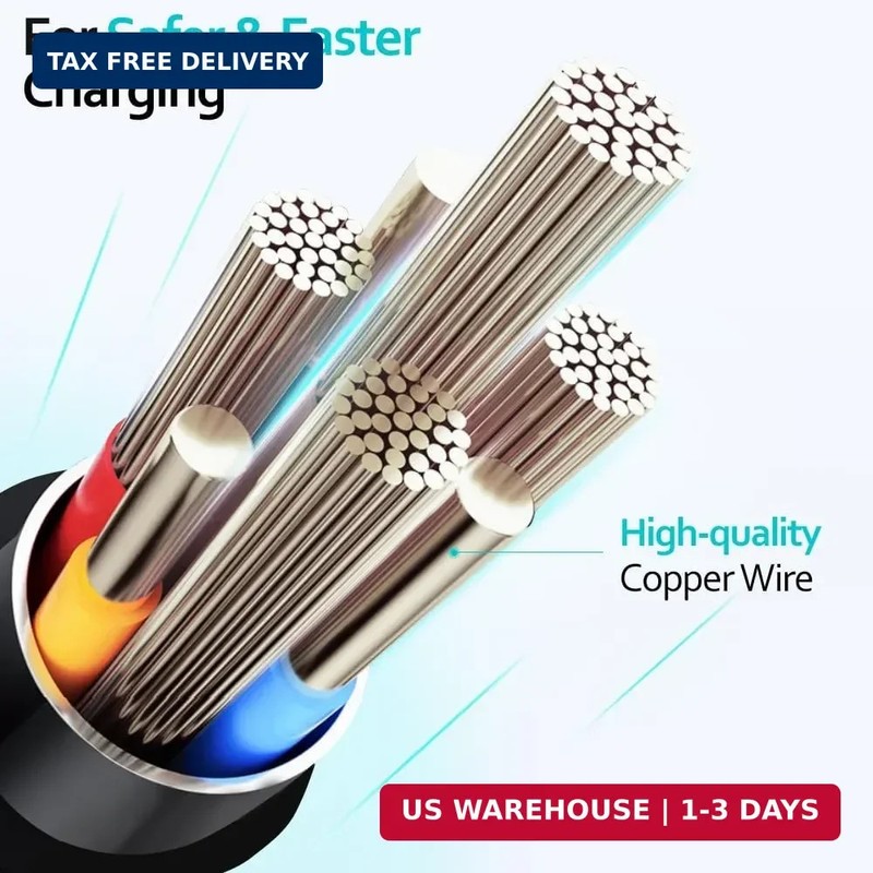 Puxnoin Multi Charging Cable 6FT 2Pack Multi Charger Cable 4 in 1 Universal Mult gallery
