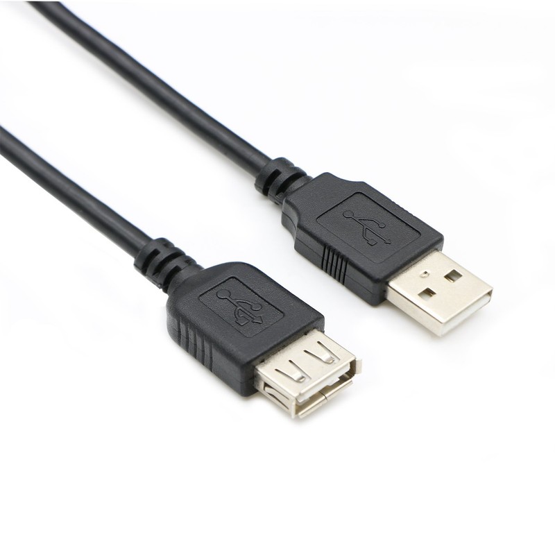 USB 2.0 Type A Male to Type A Female Extension Cable AM to AF Cord Black (30F...