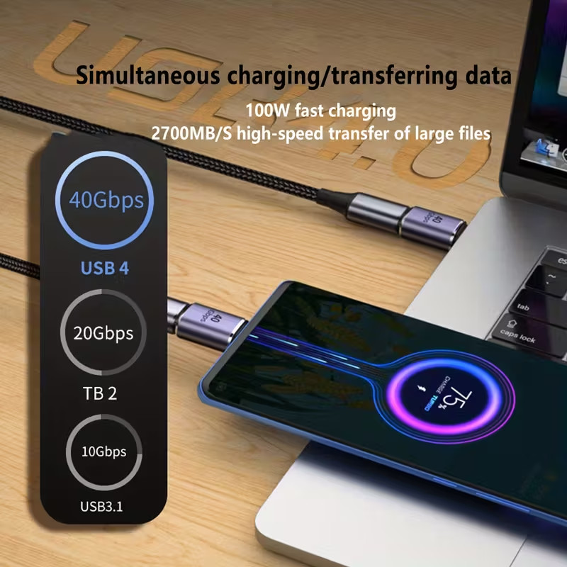 🔥USB-C Angle Adapter Thunderbolt 3 40Gbps 100W PD 8K@60Hz 🆕 gallery