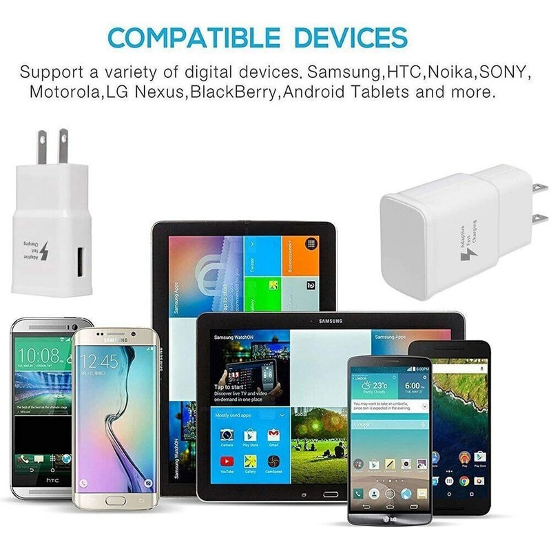 Adaptive Fast Charging Type C Cable + Wall/Travel Charger Adapter USB-C Cord gallery