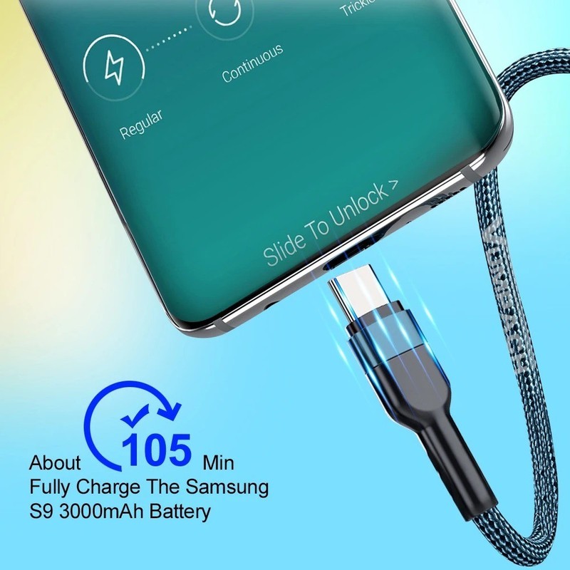 Fast USB C Cable Type C Charging Data Cord for Samsung Xiaomi Huawei iPhone gallery