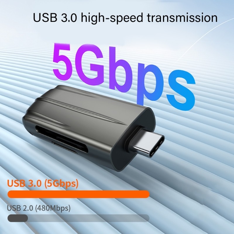 Type C Card Reader USB C to TF Memory Card 2 Slot USB C Memory Card gallery