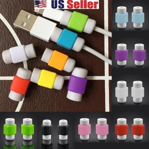 4 PCS USB CHARGER CABLE SAVER PROTECTOR FOR APPLE IPHONE