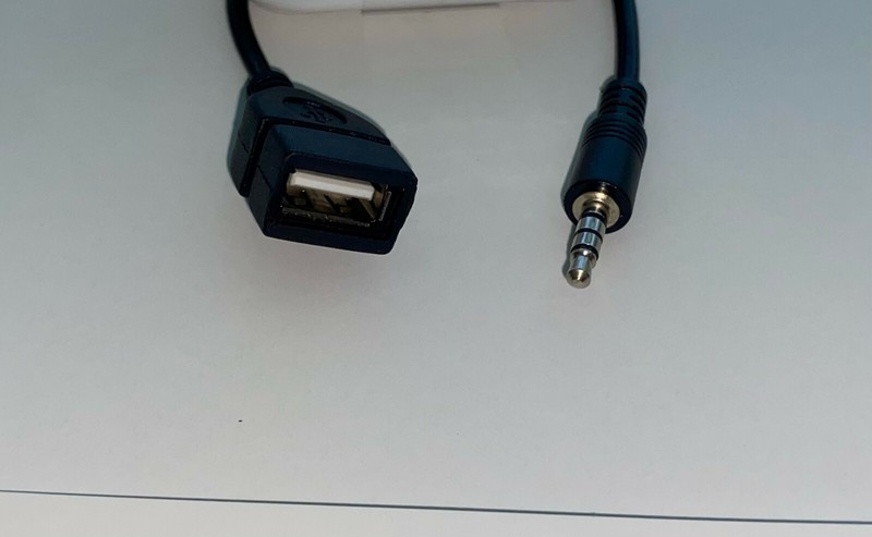 (2) 3.5mm Male Audio AUX Jack to USB 2.0 Type A Female OTG Converter Cable