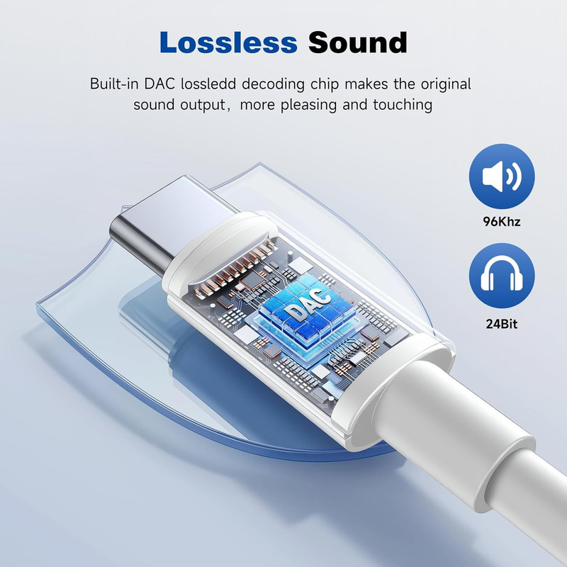 USB C to 3.5Mm Headphone Jack Adapter for Iphone17/ Iphone 16/16 Pro/15/15 Pro/P gallery
