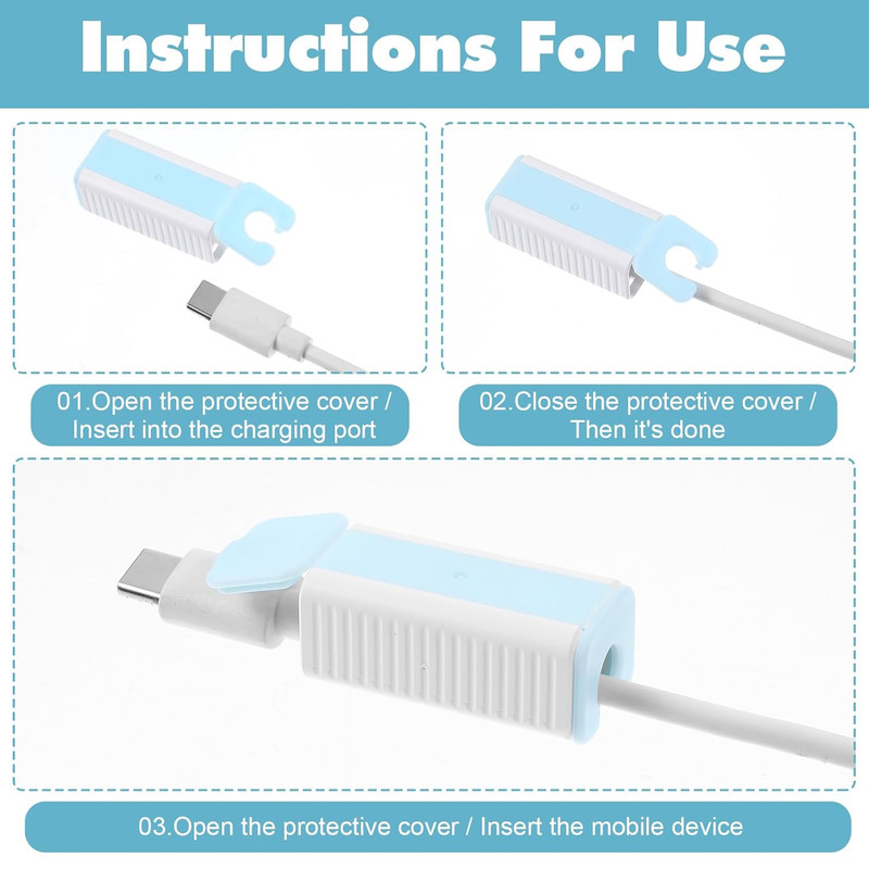 Yuanchu 10Pcs Baby Proof Charger Cord Protectors, Childproof USB Charger Cords C gallery
