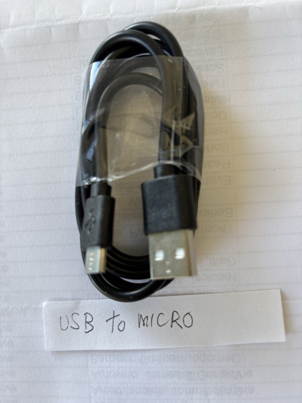 USB To Micro Charging Cable, New