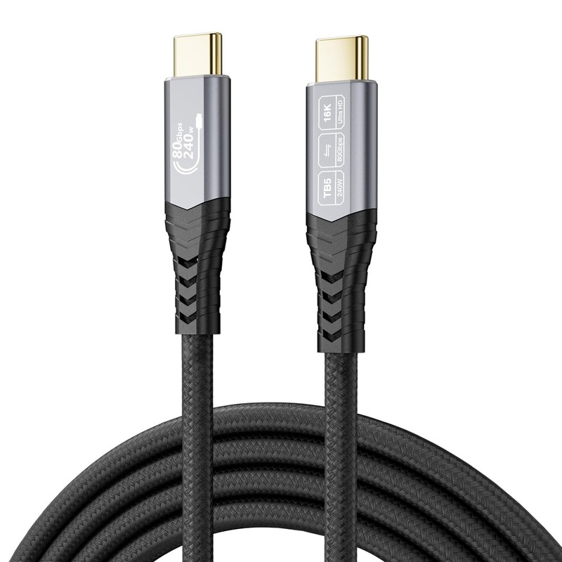 80Gbps USB c Data Transfer Cable 10FT for Thunderbolt 5 Cable,USB4 Gen4 for T…