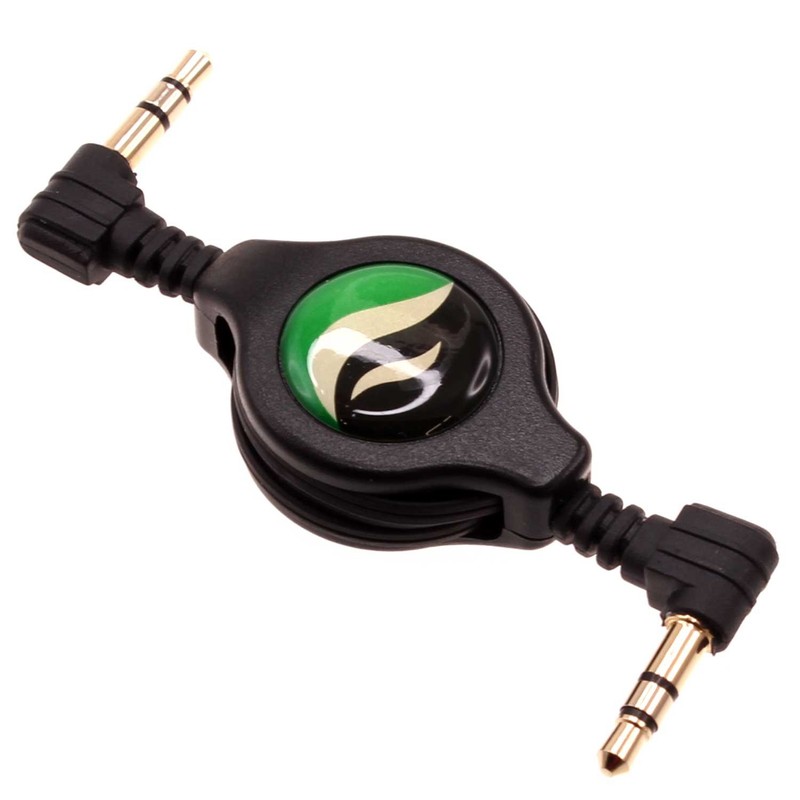 Aux Cable Retractable 3.5mm Adapter Car Stereo Aux-in Audio for Cell Phones