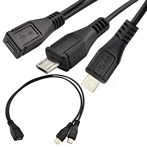 Micro USB Splitter Cable, Micro USB 1 Female to 2 Y Splitter Extension Charge... gallery