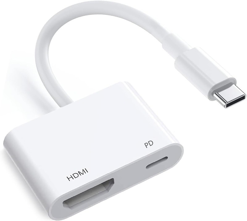 USB C toHDMI Adapter for iPhone 15/16to TV,Type-C to HDMI Adapter with PD, &4K@6 gallery