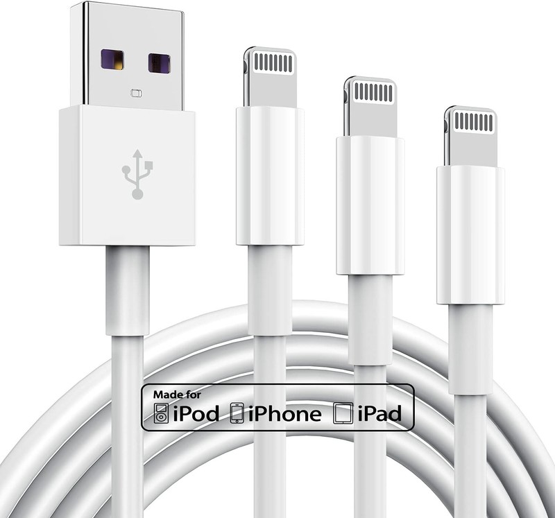 3 Pack Apple MFi Certified Charger Cable 6ft, Lightning to USB Cable Cord 6 Foot