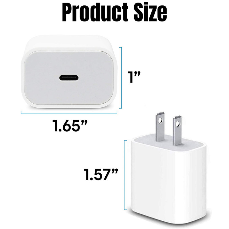 20W Type USB-C Fast Charger Adapter Block For iPhone 16 15 14 13 12 11 Pro Max X gallery