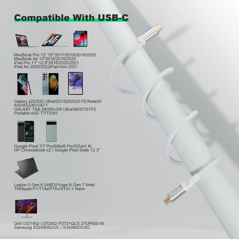 USB C 3.2 Gen 2X2 Cable - 3.3ft, 4K Monitor Cable, 20Gbps High Speed Data Tra... gallery