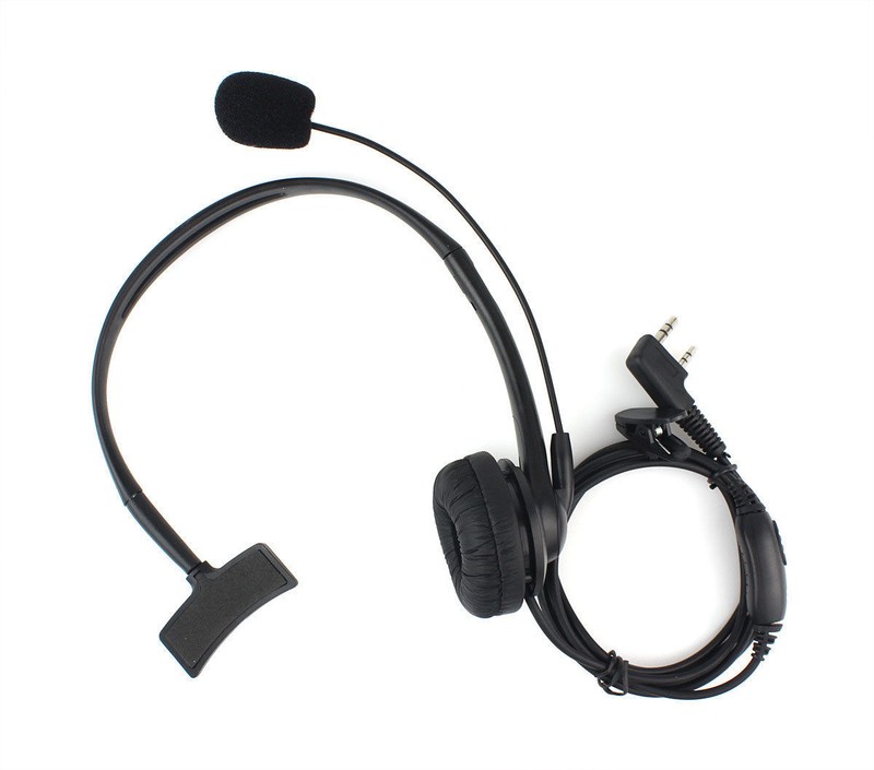 MICRO HEADBAND HELMET WITH PTT FOR KENWOOD PUXING QUANSHENG LUTHOR WOUXUN HEA…