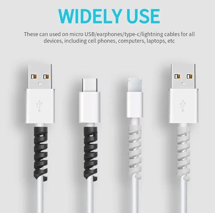 6pcs Cable Protector Charger Saver USB Cord Anti Break Phone Wire Guard gallery
