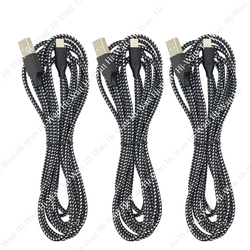 3-Pack Heavy Duty 10FT USB Charger Cable For iPhone 11 XR 8 7 6 5c Charging Cord