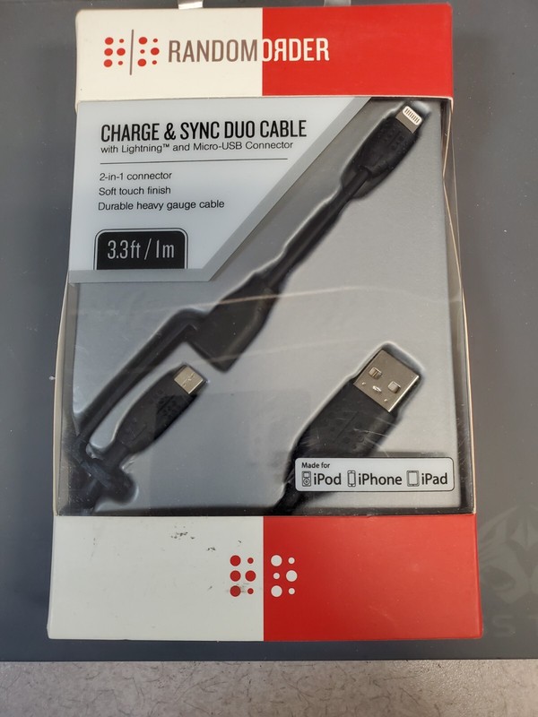CHARGE & SYNC DUO CABLE IPHONE & MICRO-USBO CONNECTER***READ DESCRIPTION***