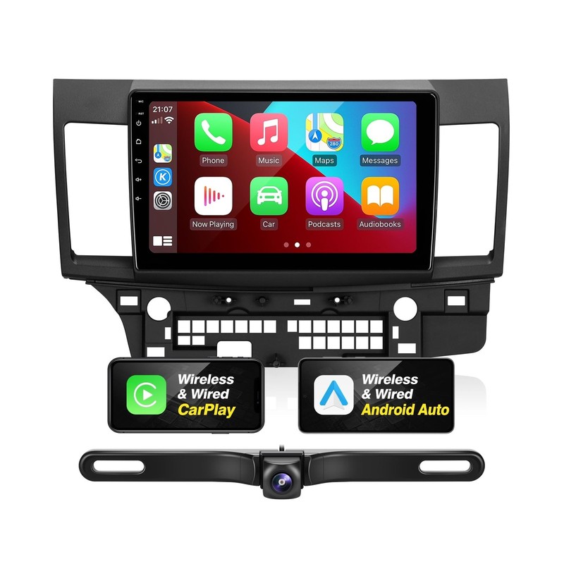 for Lancer 2008-2017 Radio Compatible with Wirelessly Carplay Android Auto,Ca...