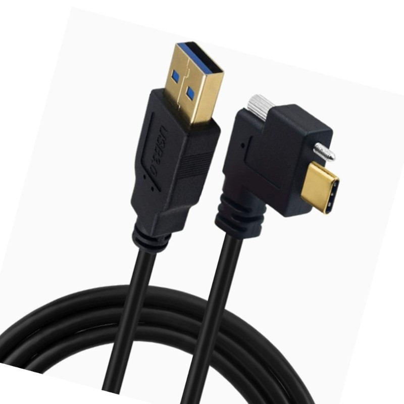 USB 3.0 Screw Locking Cable Wire Left Right For Visual Inspection Equipment gallery