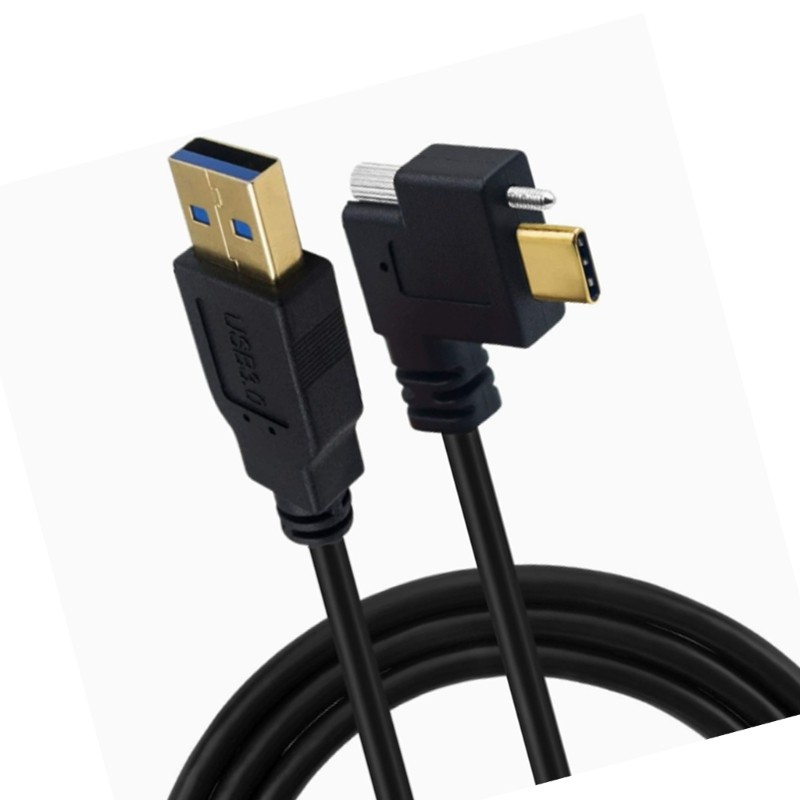 USB 3.0 Screw Locking Cable Wire Left Right For Visual Inspection Equipment gallery