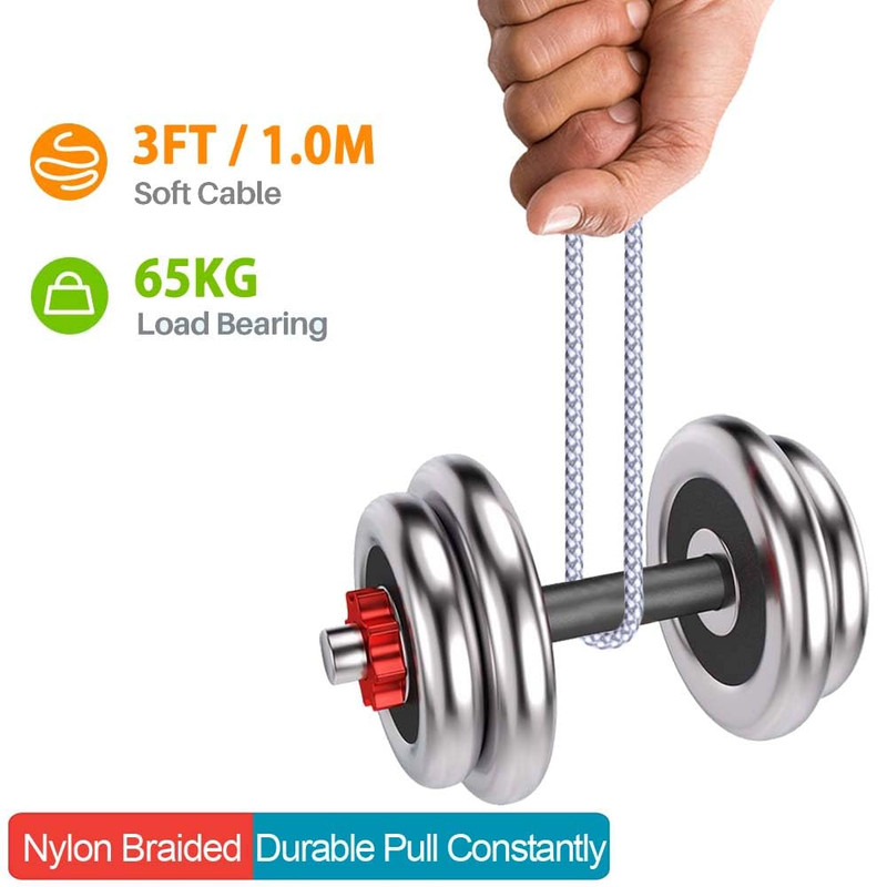 USB C to USB C Cable,Type C Charger Fast Charging Cable 60W 3Ft 3Pack Nylon Brai gallery