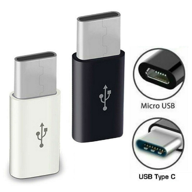 Micro USB Female to Type C Male Adapter Converter Micro-B to USB-C Connector
