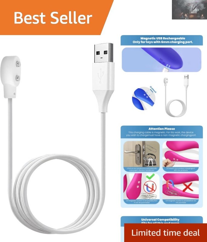 Reliable 2.6ft USB Magnetic Charger – Perfect for Toys, Cleaners & Watches