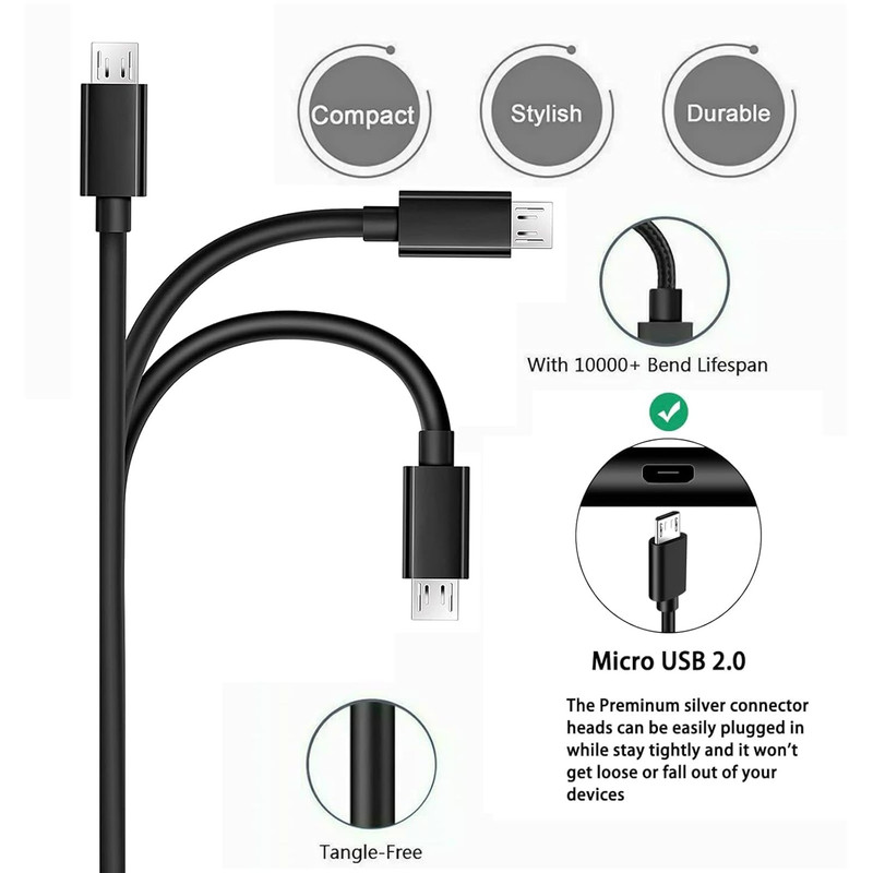 Replacement Mirco USB Charger Charging Cable Power Cord for Onetouch Verio Flex gallery