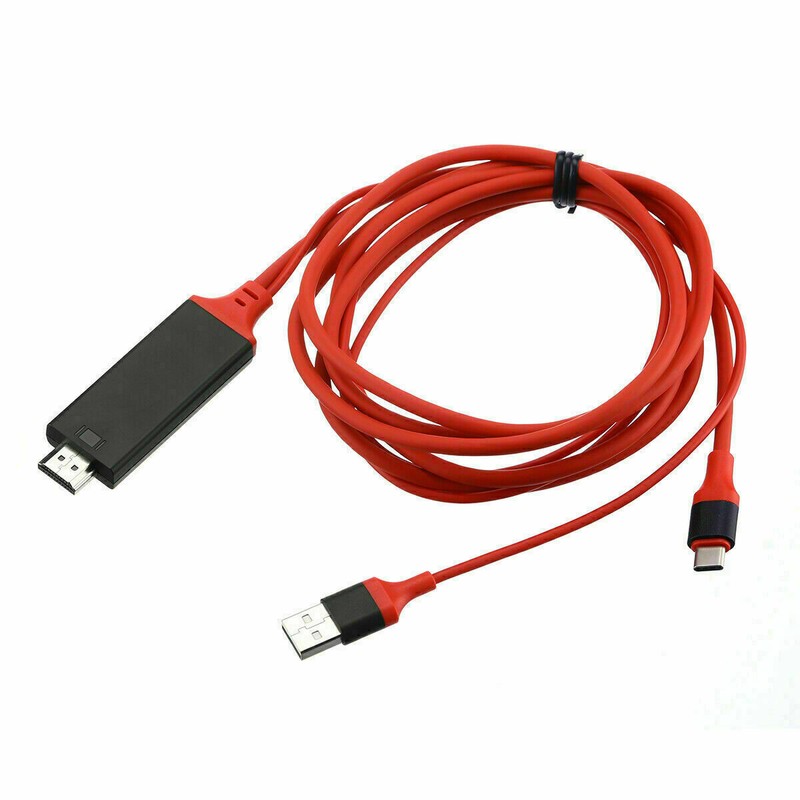 MHL USB-C Type C to HDMI 4K with USB A Male Connector for HD TV Cable Adapter