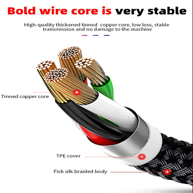 Multi Charging Cable 4 in 1 Multiple USB Fast Charger For iPhone Type C Micro gallery