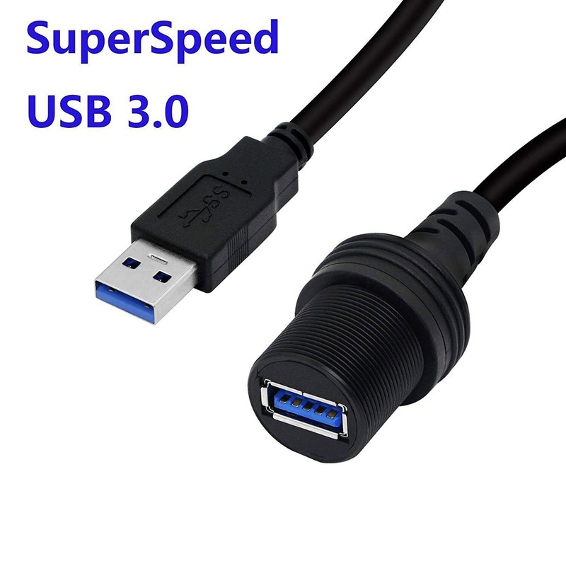 USB 3.0 A M/F Mount Extension Dash Flush Dashboard C gallery