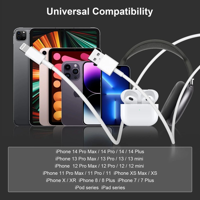 2pack 10ft iPhone Charger, [Apple MFi Certified] Long iPhone Charger Cord 10 ft, gallery