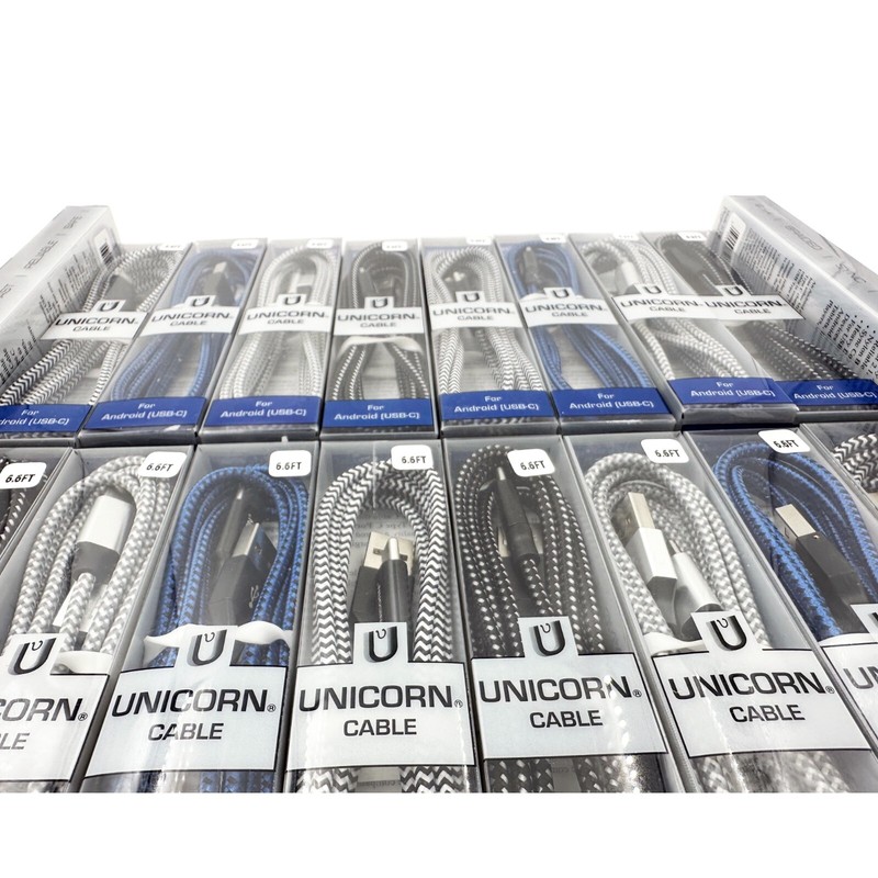 USB-C Charging Cables 2m Regular USB to USB Type C Charger Wholesale Lot UNICORN gallery