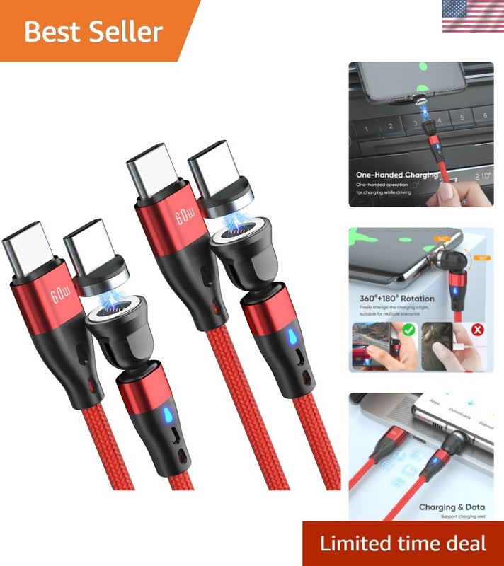 60W Magnetic USB-C Cable – Fast Charging & Data Transfer for All Devices
