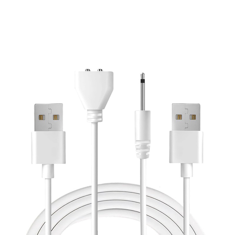2 PCS Vibrator Charger DC Charging Cable Magnetic USB & 2.5mm Charger Set for...