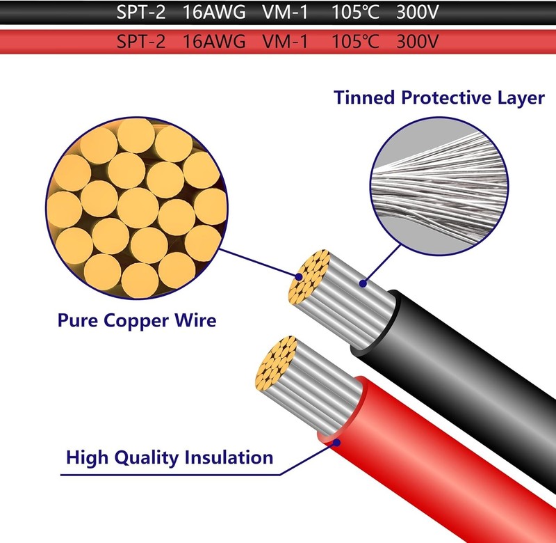 16AWG Waterproof Motorcycle Battery Cable - 2FT Extension with O-Ring Terminals gallery