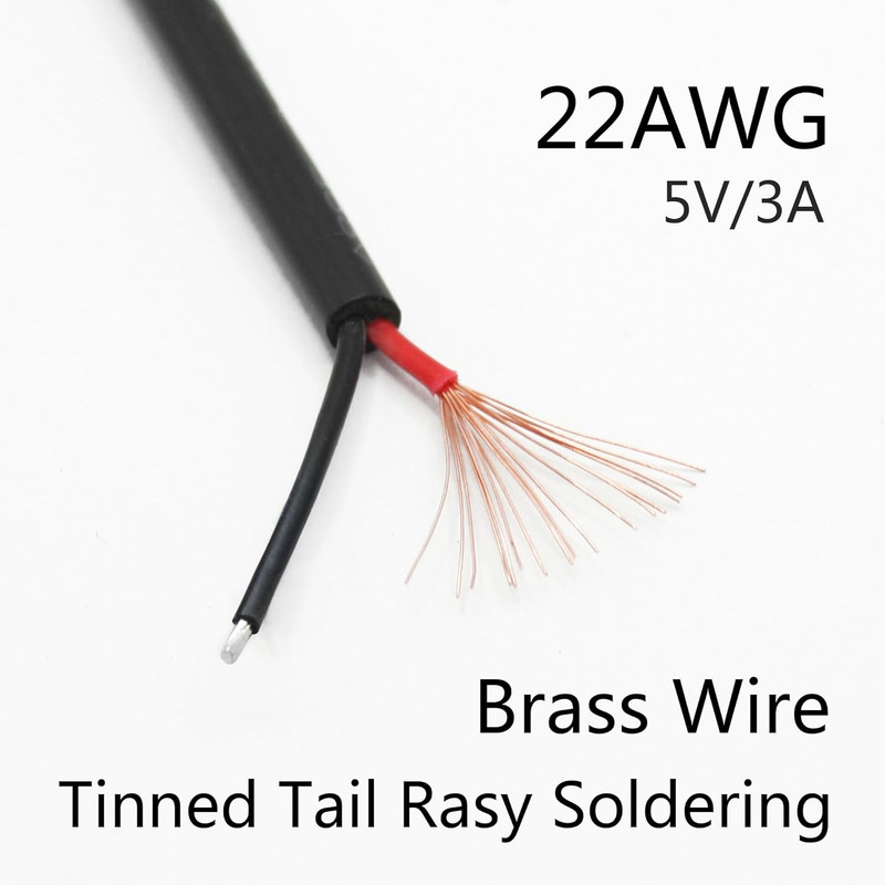 4Pcs 90 Degree USB C to 2 Pin Bare Wire Open End Wire 1M/3FT, Right Angle USB Ty gallery